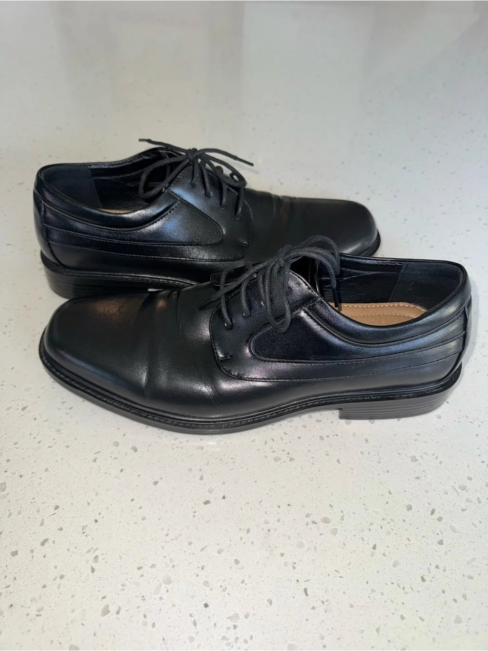 croft & barrow Black Leather Men’s Lace-Up Derby Shoes